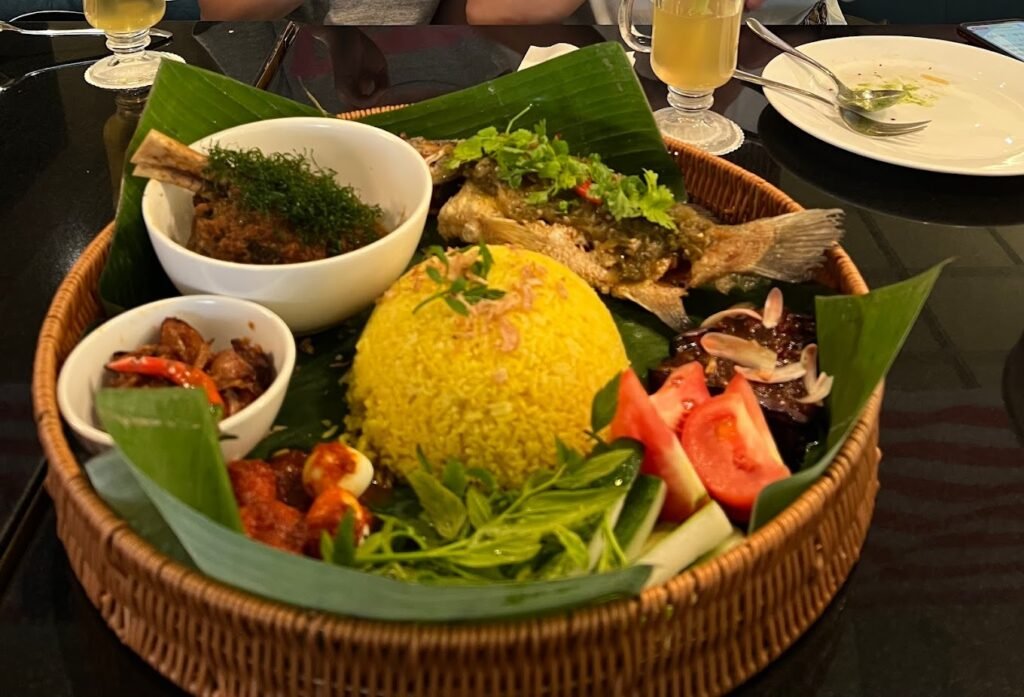 Nasi Campur Serai: Jasmine rice served with beef rendang tok tenderloin, salted egg, Thai-style ikan goreng tepung and sambal terung. Serai@Pavilion, Dining Loft Pavilion KL