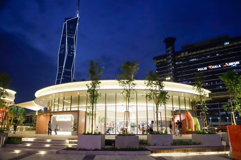 Chef Kecik Boulangerie, overlooked by the Merdeka 118 tower