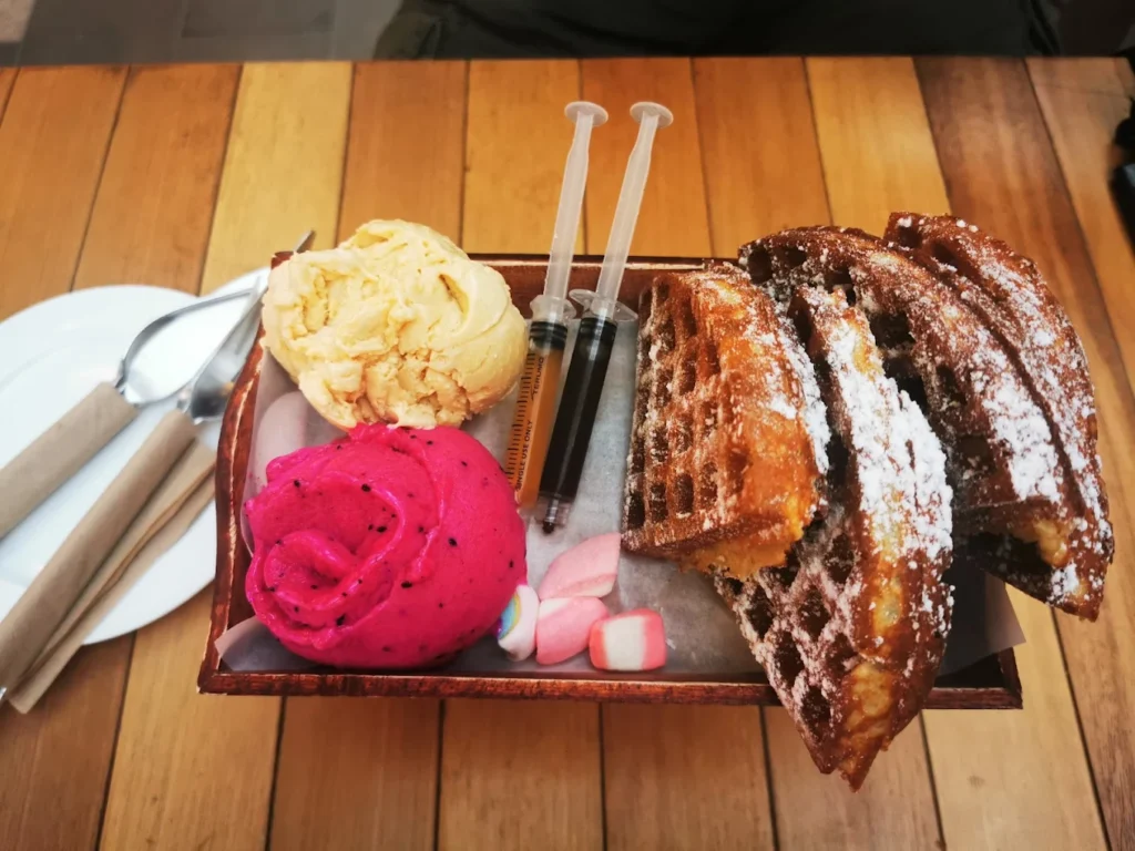 Classic Waffles With Ice Cream, available at Lalapop Gourmet Street, Lalaport BBCC