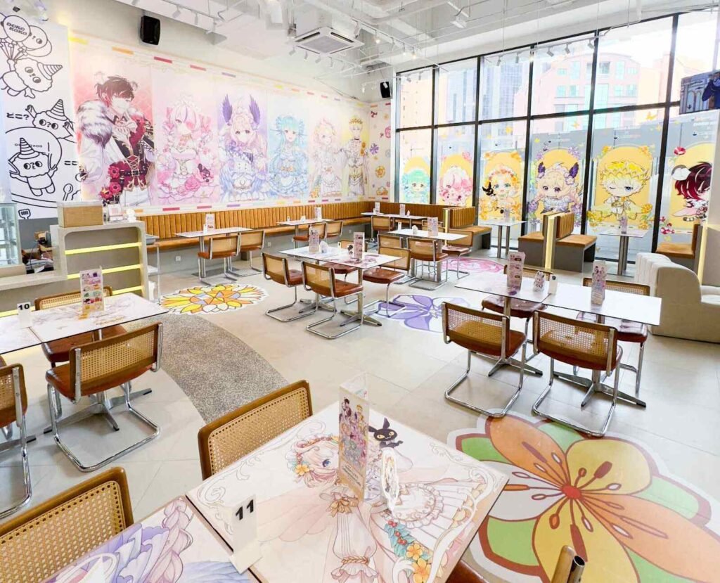 Doko Koko Cafe in LaLaport BBCC, is an anime-themed cafe, offering a unique experience with themed food, beverages, and a shop featuring official merchandise and rotating pop-up stores.