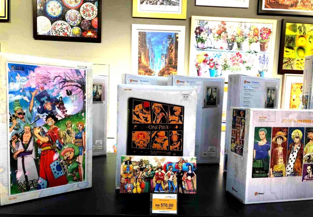 One Piece jigsaw puzzles on display at Puzzle Planet, LaLaport BBCC