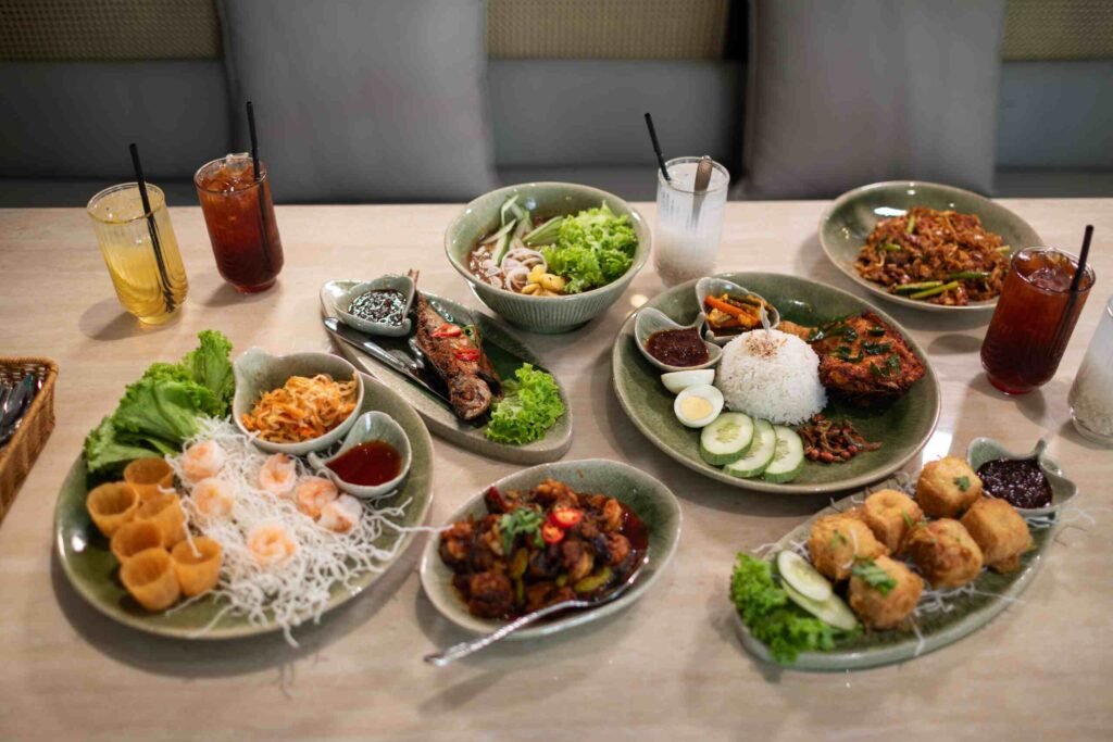 Various traditional Nyonya dishes and drinks served at Pak Tok Signature, Tuah 1895 BBCC