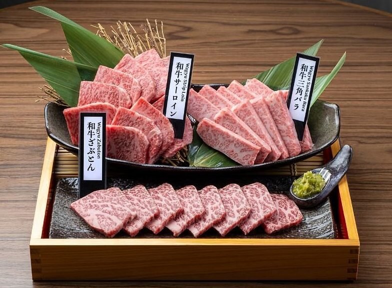 Premium Wagyu Trio Platter (450g), available at Yakiniku Sizzle By Yakiniquest, Gourmet Street Lalaport BBCC