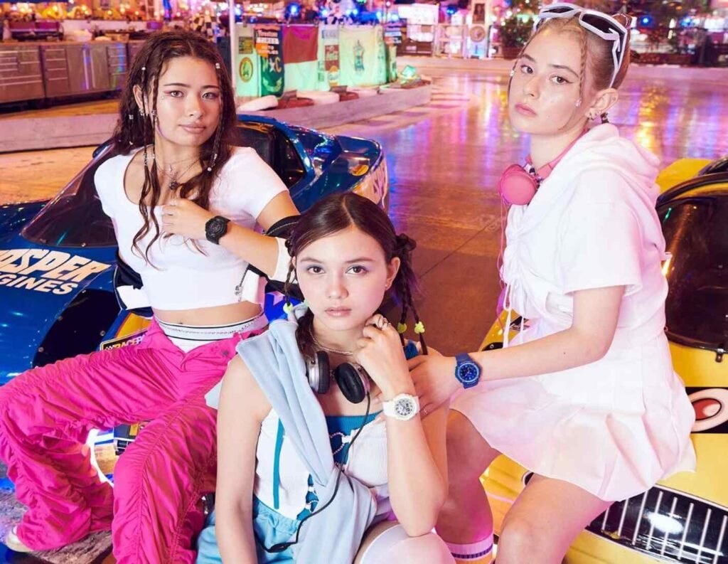 Models posing with sporty Baby G watches BGA-280DN-1A, BGA-280DN-7A, and BGA-280DN-2A, available at Casio Corner, Tokyo Street Pavilion Kuala Lumpur