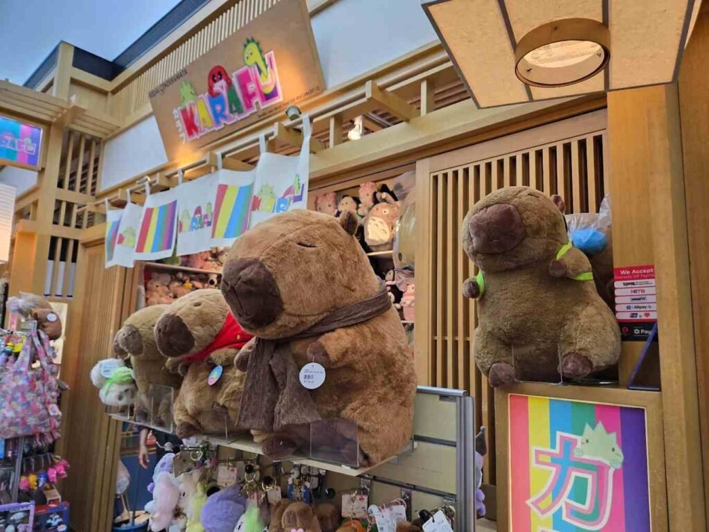 Soft toys and accessories on display at Karafu, Tokyo Street Pavilion Kuala Lumpur