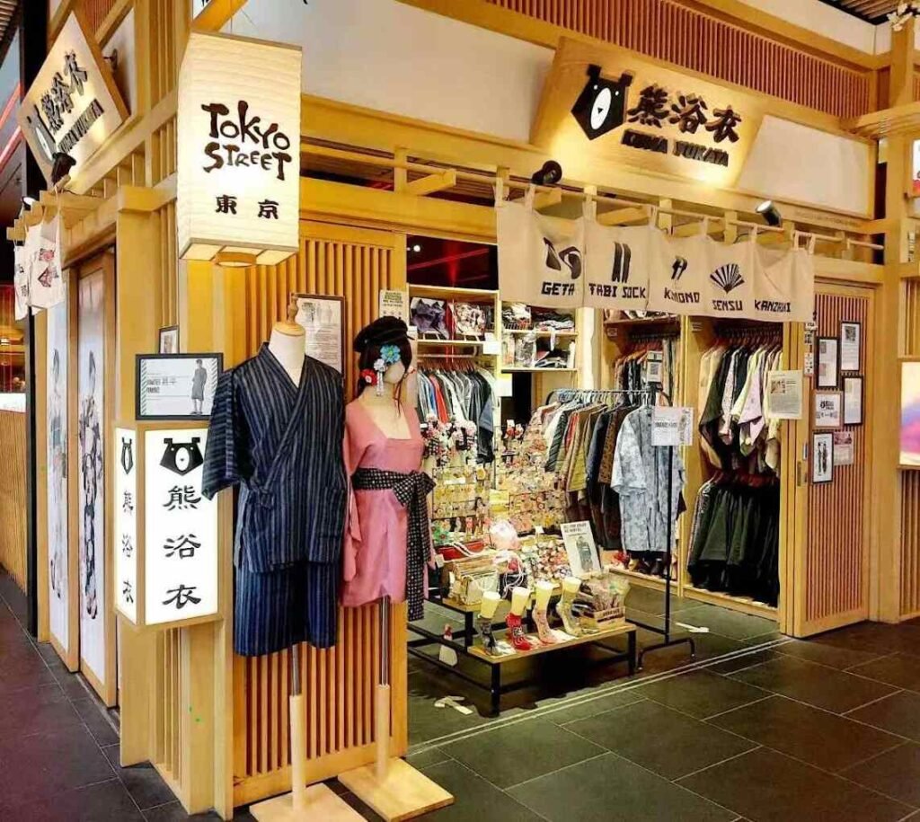 Traditional Japanese clothes like yukatas and kimonos for rent and sale at Kuma Yukata, Tokyo Street Pavilion Kuala Lumpur