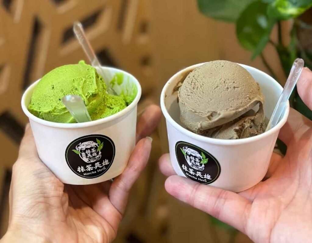 Noukou Matcha & Houjicha (green tea ice cream) at Matcha Hero Kyoto, Tokyo Street Pavilion Kuala Lumpur