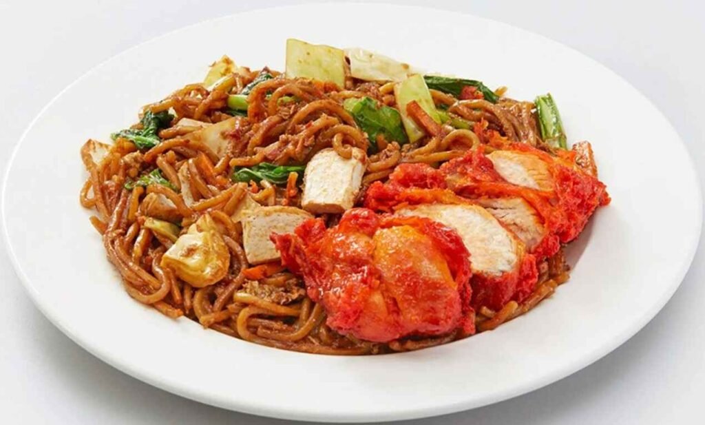 Mee Goreng With Fried Chicken, a Malaysian favourite street food, available at Nasi Kandar, Food Republic Pavilion KL