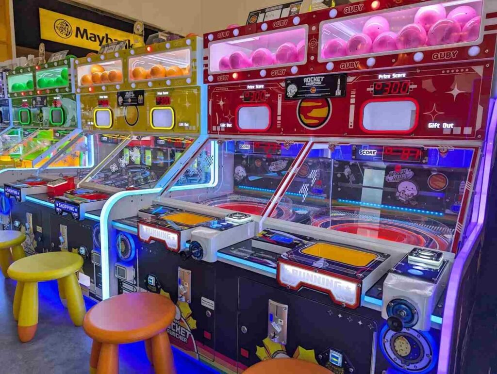 Arcade game machines at MetaPark Quby, Tokyo Street Pavilion KL