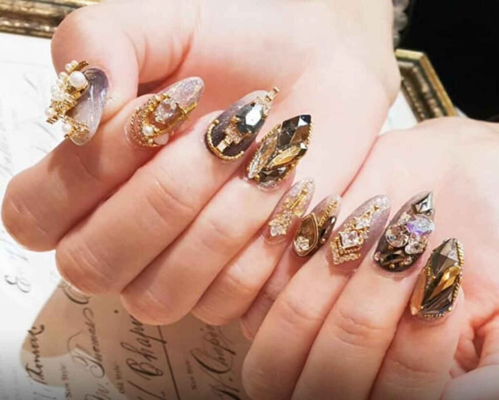 Beautifully designed nail extension service at Nana Nails Express, Tokyo Street Pavilion Kuala Lumpur.