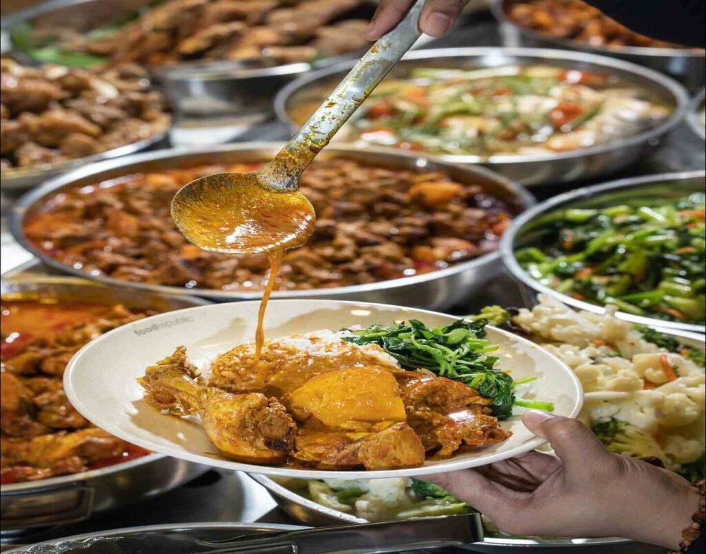 Nasi Campur at Melayu & Padang, a Nusantara cuisine stall at Food Republic, Pavilion KL