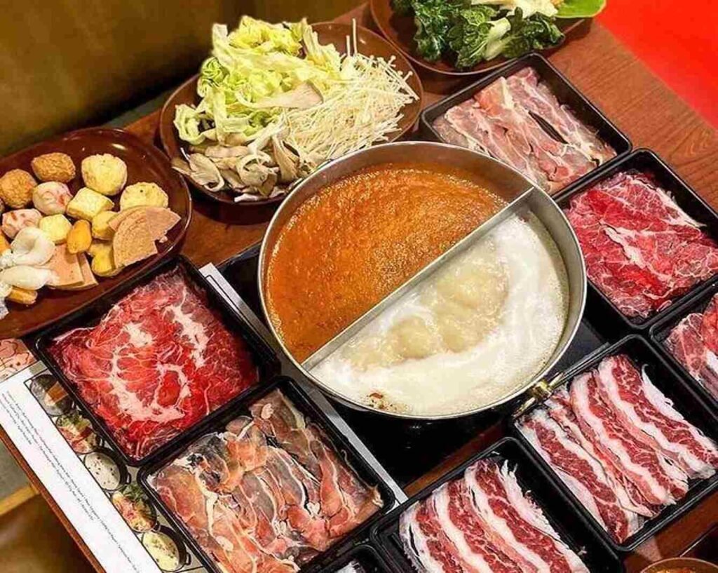Fresh premium meat hotpot Shabu-Shabu with Miso & Kimchi Broth at Suki-Ya, Tokyo Street Pavilion Kuala Lumpur