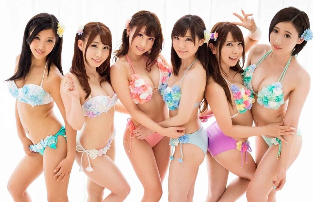 Models Mizuki Misato, Hasegawa Rui, Ayami Shunka, Suzumura Airi, Sonoda Mion & Imanaga Sana posing in various beachwear available at Summer By Aisha, Tokyo Street Pavilion Kuala Lumpur.
