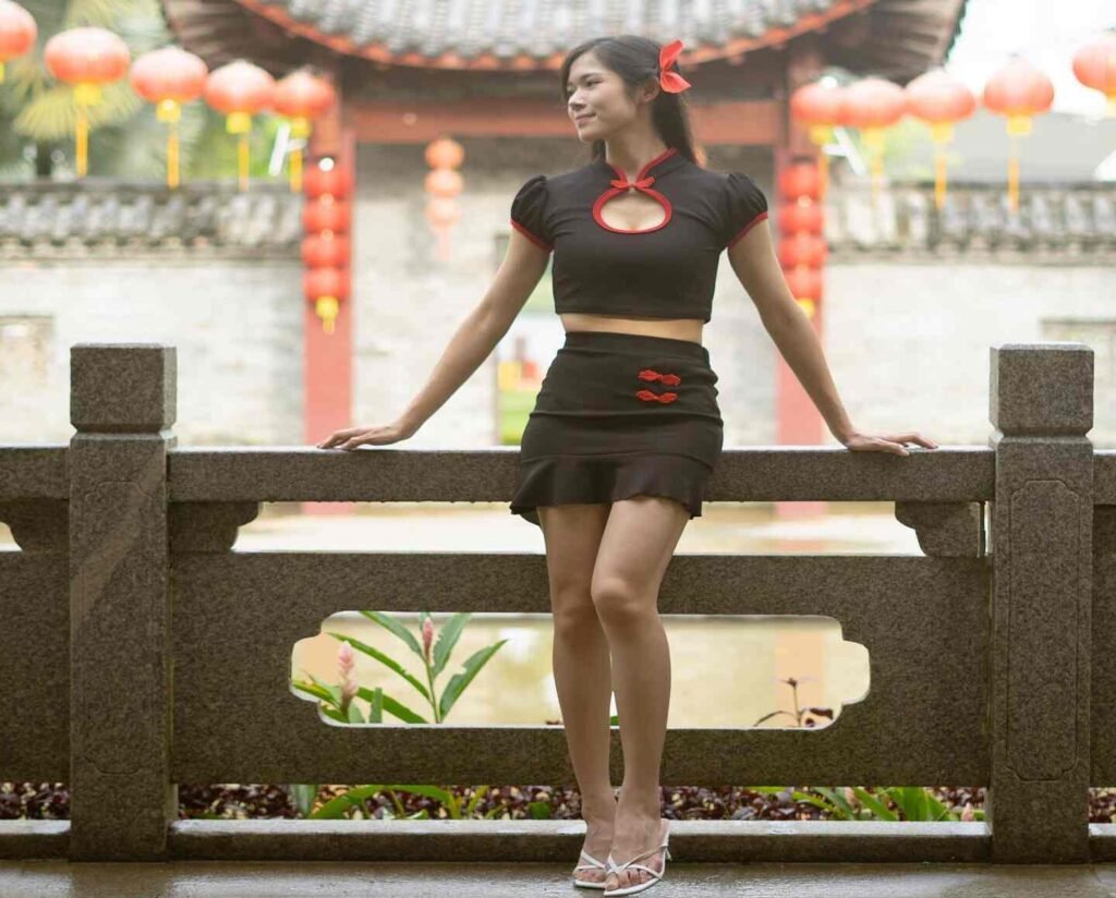 Modern Black Qipao dress available at Sutairu by MPSY, Tokyo Street Pavilion Kuala Lumpur