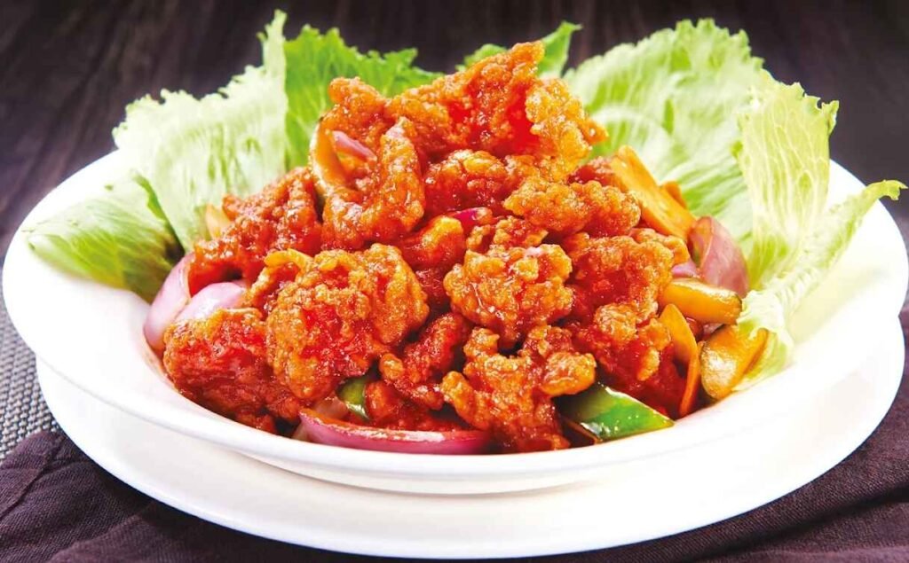 Sweet & Sour Popcorn Pork, crispy, bite-sized pieces of deep-fried pork coated in a sweet and sour sauce, available at Siong Tong Gai, Dining Loft Pavilion Kuala Lumpur