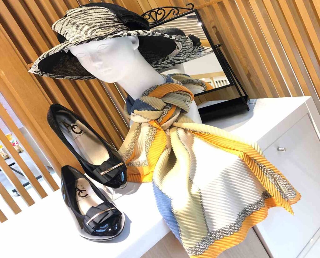 Shoes, shawl & hat on display at WA Store, Tokyo Street Pavilion Kuala Lumpur