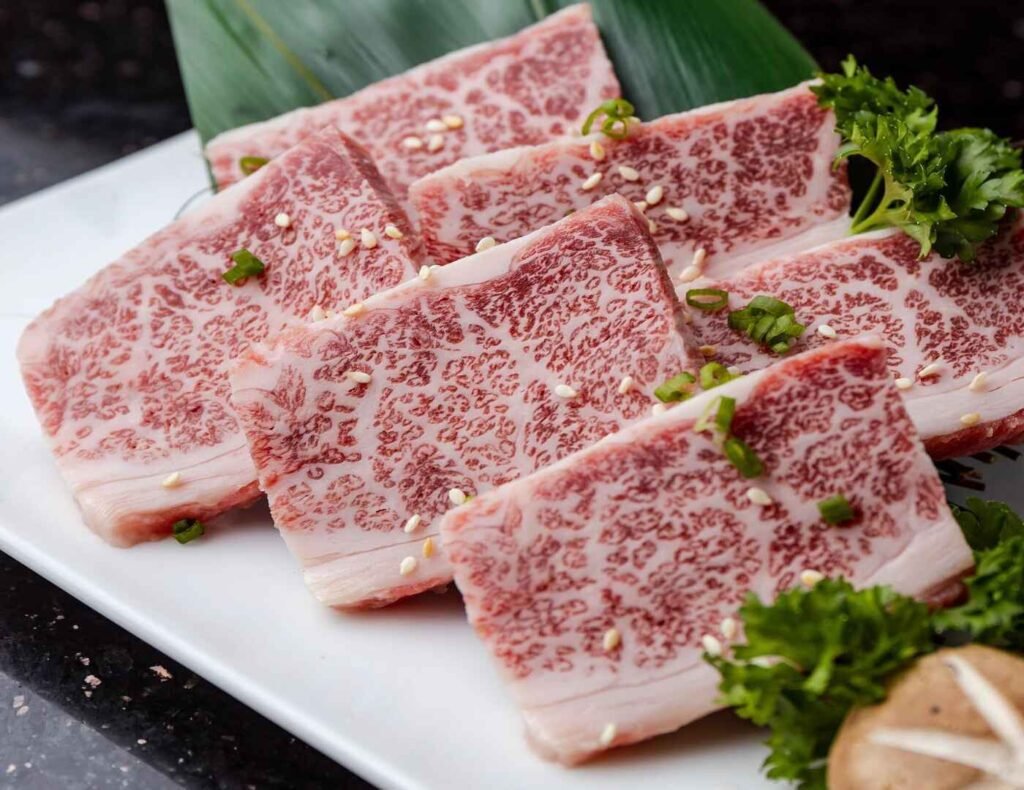a5-japanese-wagyu-beef-jyu-jyu-yakiniku-the-table-isetan-lot-10 Fresh cuts of A5 Japanese Wagyu, the highest grade of Wagyu beef, a Japanese breed of cattle known for its exceptionally intense marbling, buttery texture and rich flavour. A signature offering at Jyu Jyu Yakiniku, The Table @ Isetan The Japan Store, Lot 10, Bukit Bintang, Kuala Lumpur.