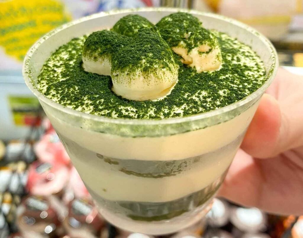 JONETZ Tiramisu Matcha dessert cup at Don Don Donki Lot 10 featuring layers of creamy mascarpone and matcha-soaked sponge topped with earthy premium Uji matcha green tea powder. Available at Jonetz By Don Don Donki Lot 10, a Japanese supermarket in Bukit Bintang, Kuala Lumpur.