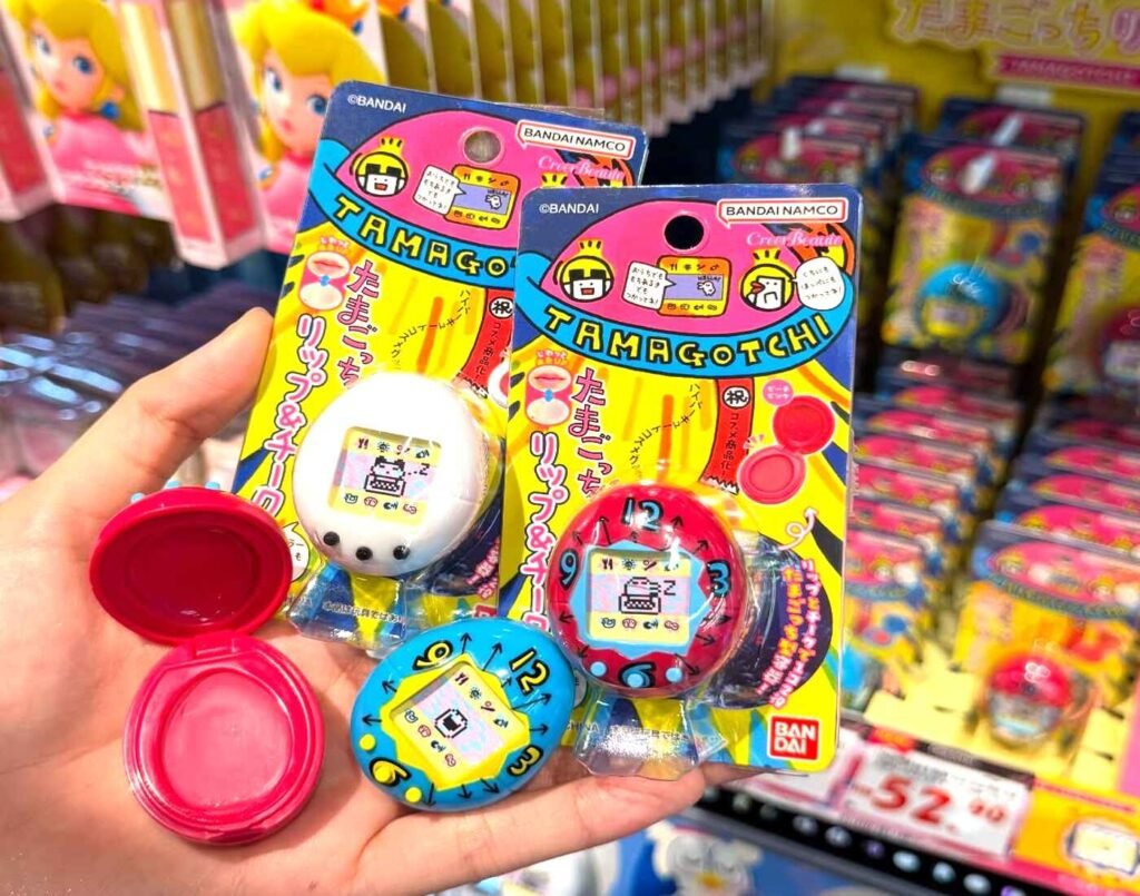 Tamagotchi digital pet toys, the iconic handheld electronic pets created in Japan, displayed on the 2nd floor of Don Don Donki Lot 10, a Japanese supermarket in Bukit Bintang, Kuala Lumpur.