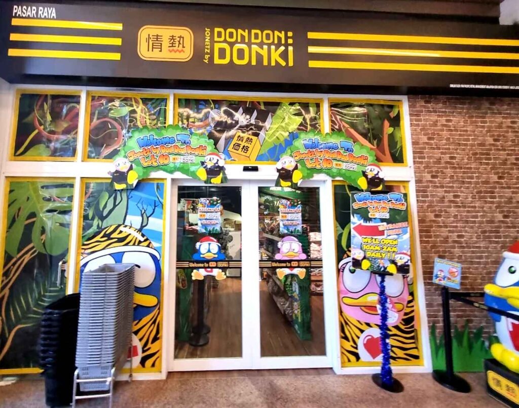 The main entrance of Jonetz By Don Don Donki Lot 10, a Japanese discount supermarket located within the Lot 10 shopping mall in Bukit Bintang, Kuala Lumpur.